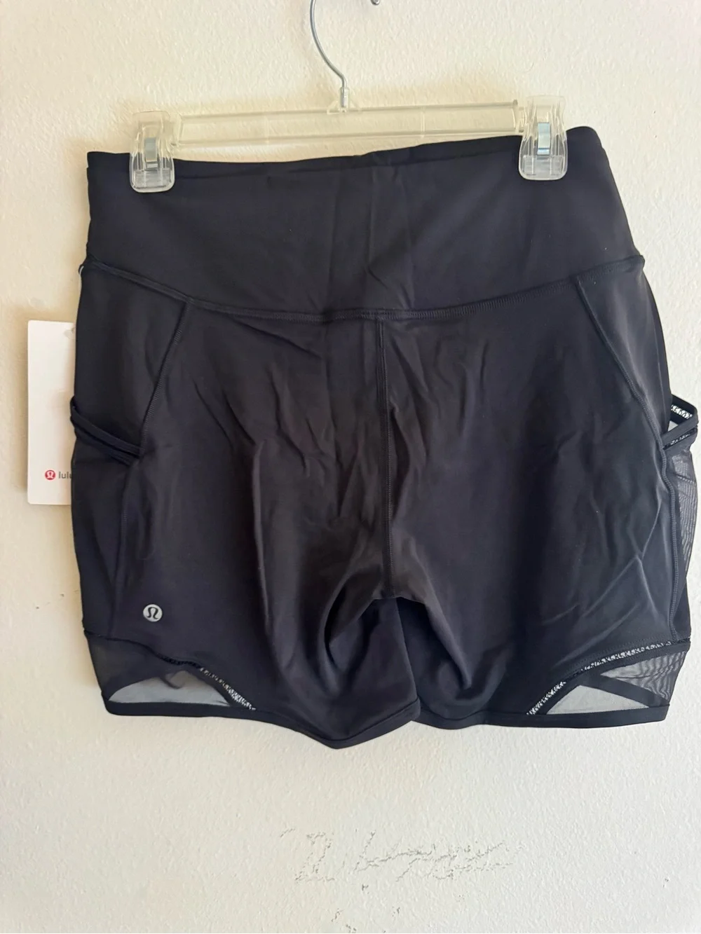 lululemon athletica Black Fast and Free High-Rise Bike Shorts with Side Pockets